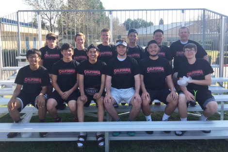 The 2017 Lemoore High School tennis team in their championship shirts.